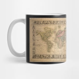 Mapas-múndi Carte Générale de la Terre Vintage Maps Mug